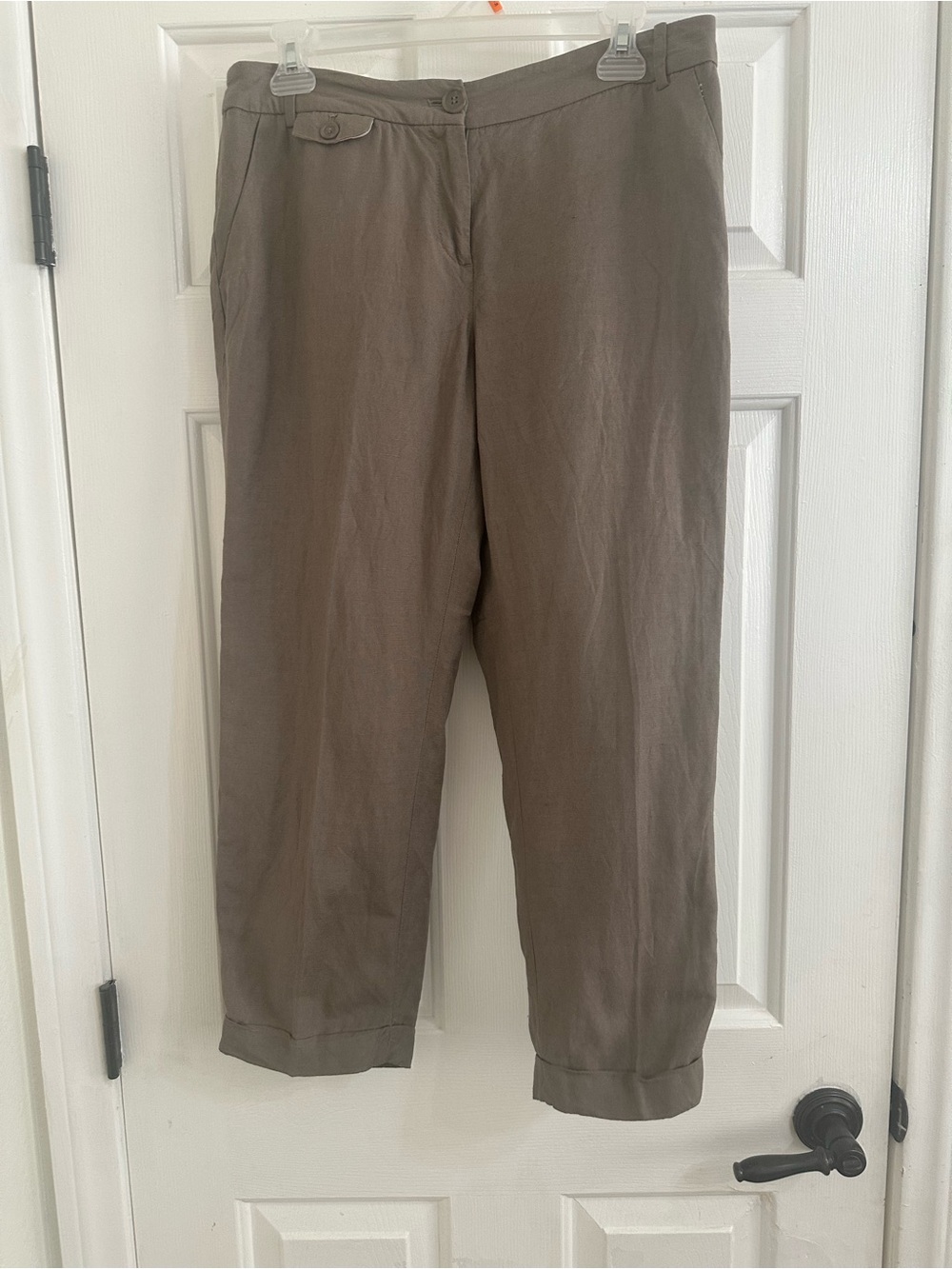 Ann Taylor LOFT Cropped Pants in Taupe Sz 8